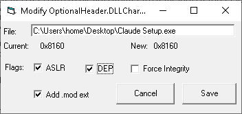 DLL Characteristics editor